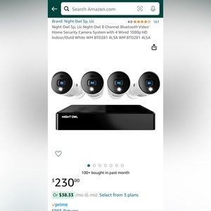 New, Never Opened Night Owl 1080p Wireless Smart Security System